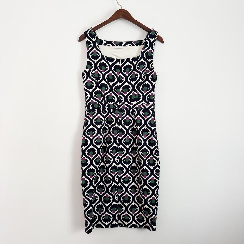 BODEN Heather Textured Shift Dress Navy Blue 6 - Picture 6 of 10